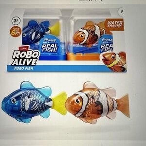 ZURU Robo Alive Robo Fish 2 Pack Color Changing Robotic Swimming Toy NWT